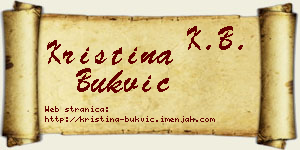 Kristina Bukvić vizit kartica
